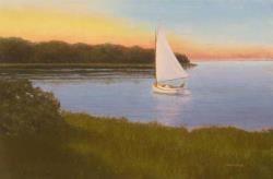 Sailing at Sunrise 36 X 24